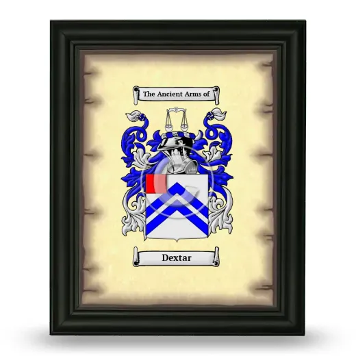 Dextar Coat of Arms Framed - Black