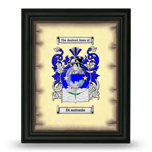 Di antonio Coat of Arms Framed - Black