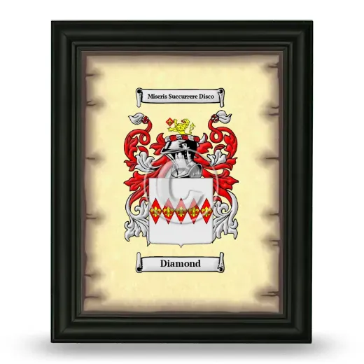 Diamond Coat of Arms Framed - Black