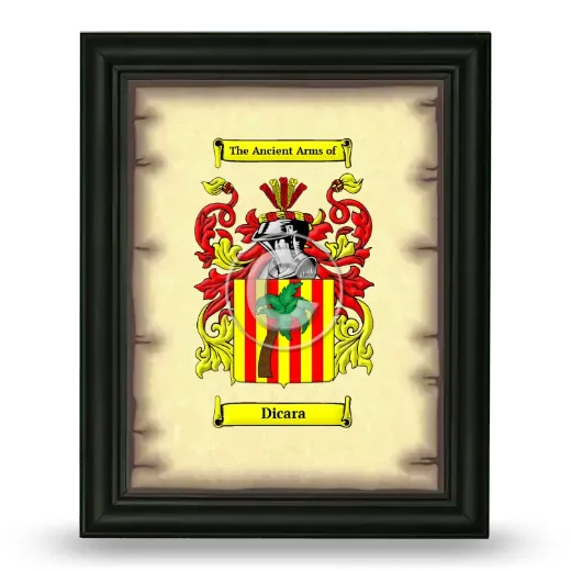 Dicara Coat of Arms Framed - Black