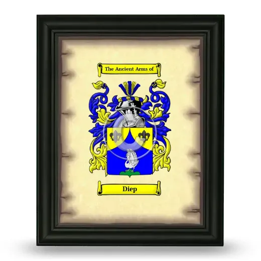 Diep Coat of Arms Framed - Black