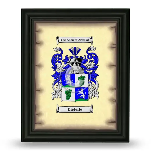 Dieterle Coat of Arms Framed - Black