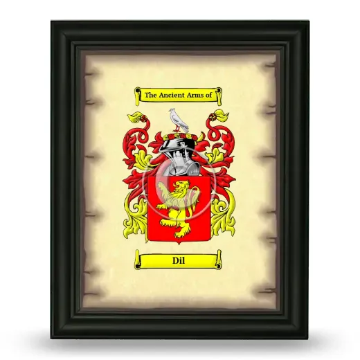 Dil Coat of Arms Framed - Black