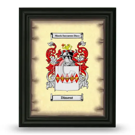 Diment Coat of Arms Framed - Black