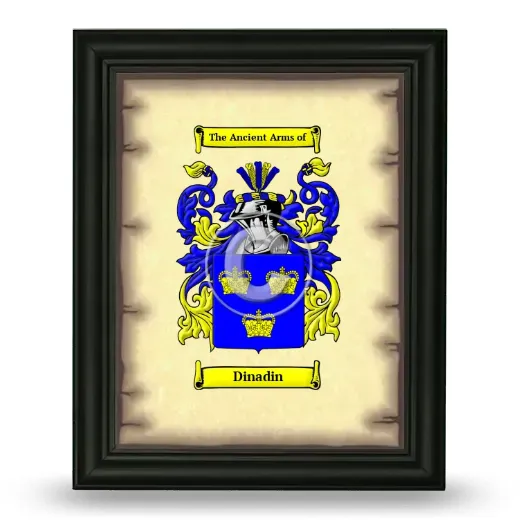 Dinadin Coat of Arms Framed - Black