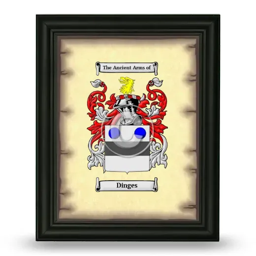 Dinges Coat of Arms Framed - Black