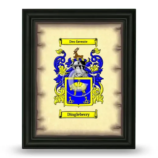 Dingleberry Coat of Arms Framed - Black