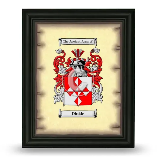 Dinkle Coat of Arms Framed - Black