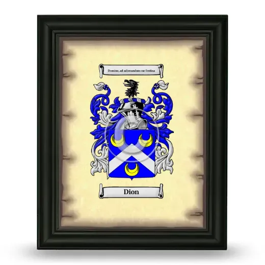Dion Coat of Arms Framed - Black