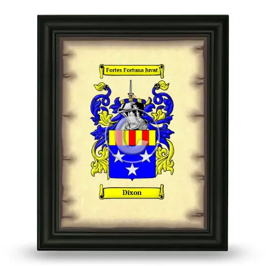 Dixon Coat of Arms Framed - Black
