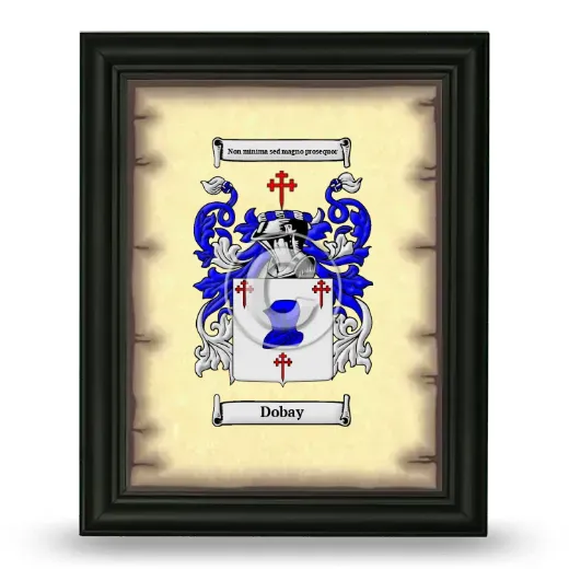 Dobay Coat of Arms Framed - Black