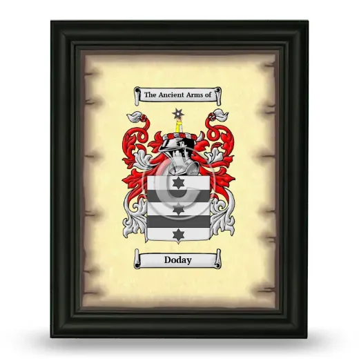 Doday Coat of Arms Framed - Black