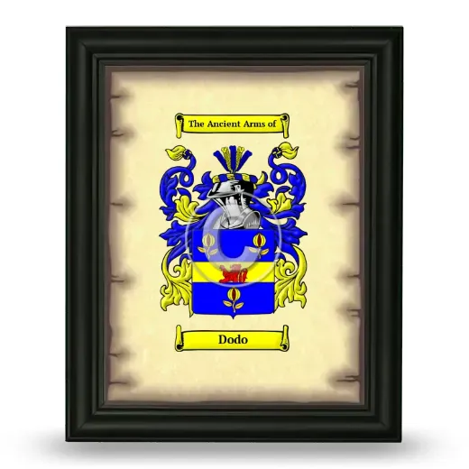 Dodo Coat of Arms Framed - Black