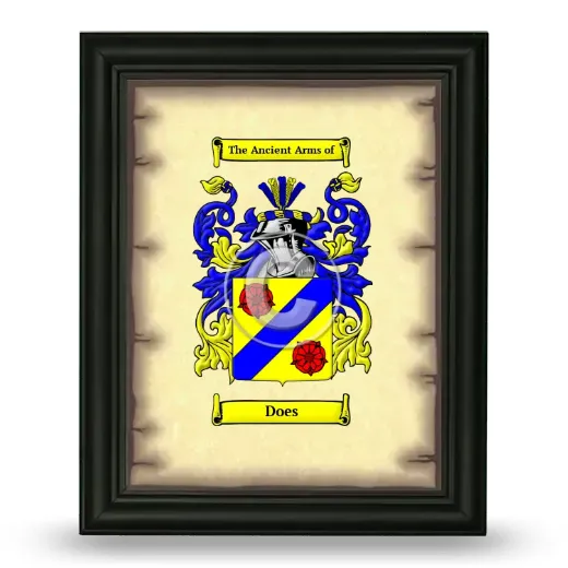 Does Coat of Arms Framed - Black