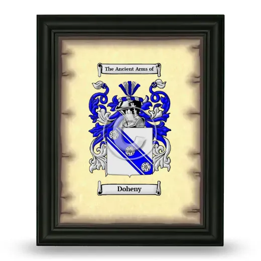 Doheny Coat of Arms Framed - Black