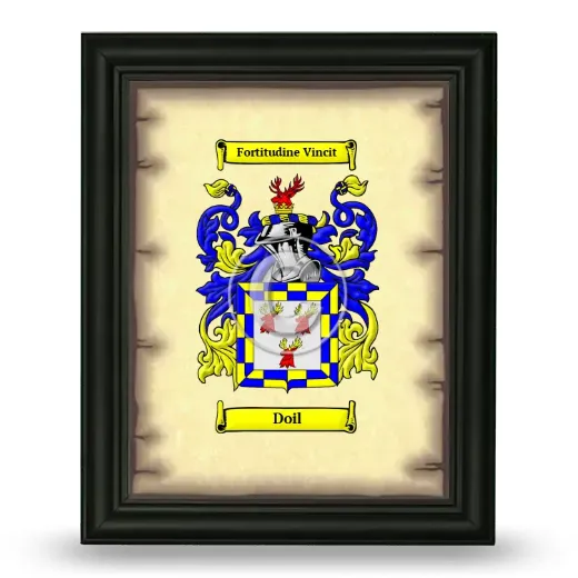 Doil Coat of Arms Framed - Black