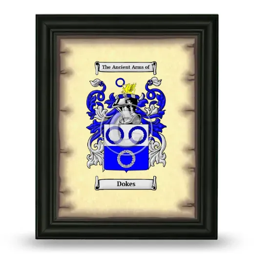 Dokes Coat of Arms Framed - Black