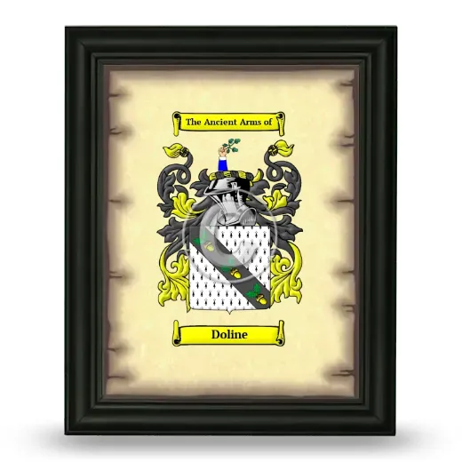 Doline Coat of Arms Framed - Black