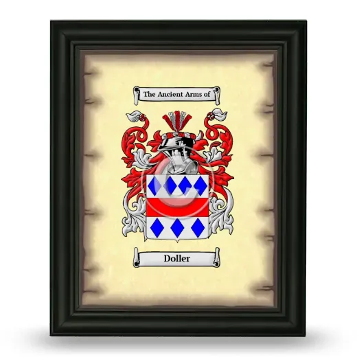Doller Coat of Arms Framed - Black