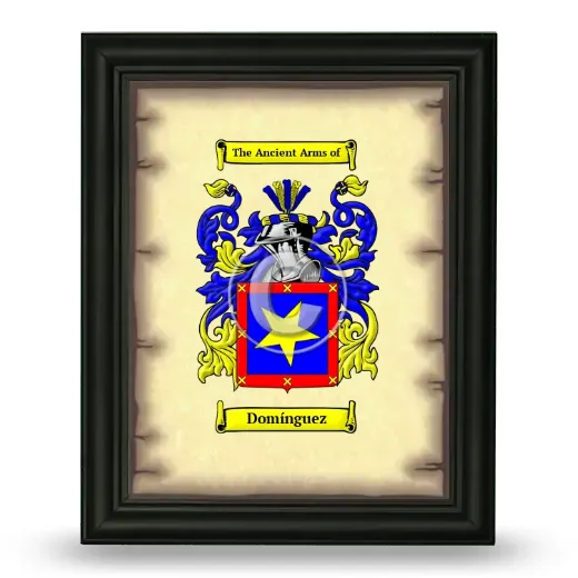 Domínguez Coat of Arms Framed - Black