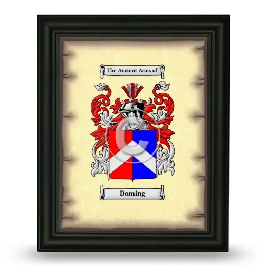 Doming Coat of Arms Framed - Black