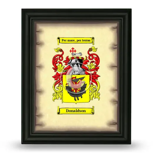Donaldson Coat of Arms Framed - Black