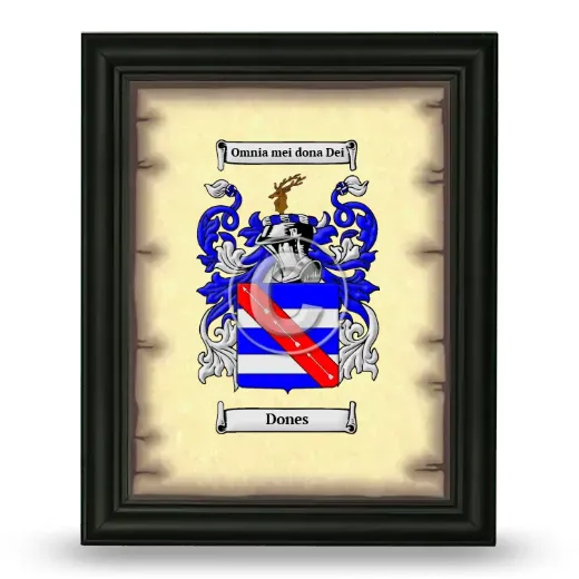 Dones Coat of Arms Framed - Black