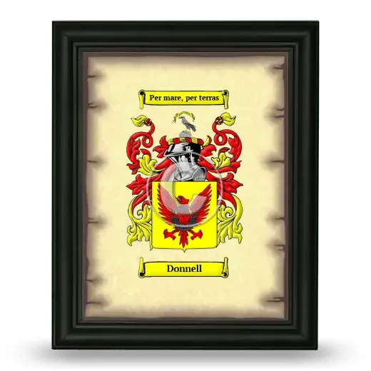 Donnell Coat of Arms Framed - Black