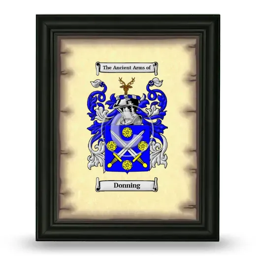 Donning Coat of Arms Framed - Black