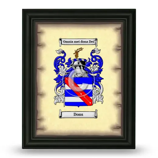 Dons Coat of Arms Framed - Black