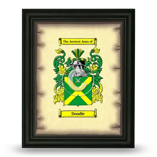 Doodie Coat of Arms Framed - Black