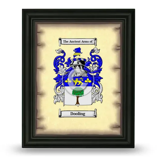 Dooling Coat of Arms Framed - Black