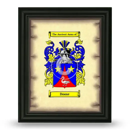 Doose Coat of Arms Framed - Black