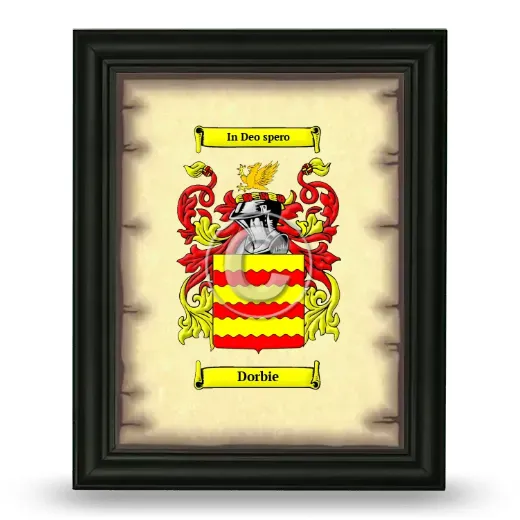 Dorbie Coat of Arms Framed - Black