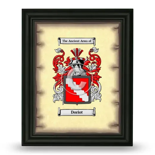 Doriot Coat of Arms Framed - Black