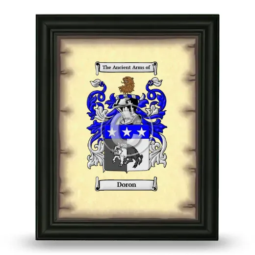 Doron Coat of Arms Framed - Black
