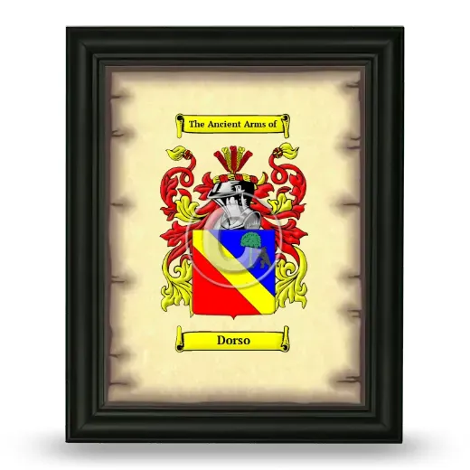Dorso Coat of Arms Framed - Black