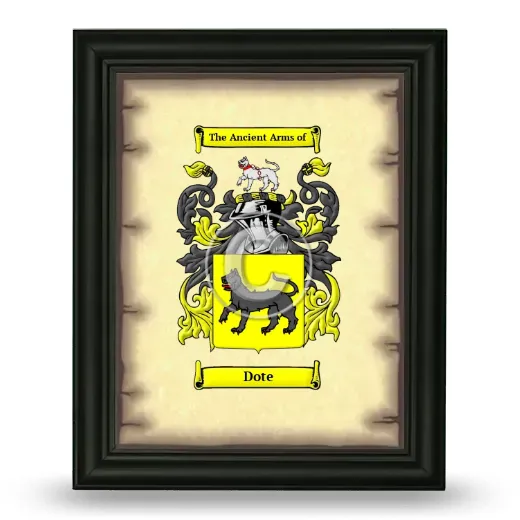 Dote Coat of Arms Framed - Black