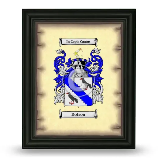Dotson Coat of Arms Framed - Black