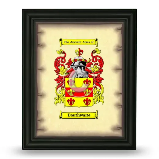 Douthwaite Coat of Arms Framed - Black