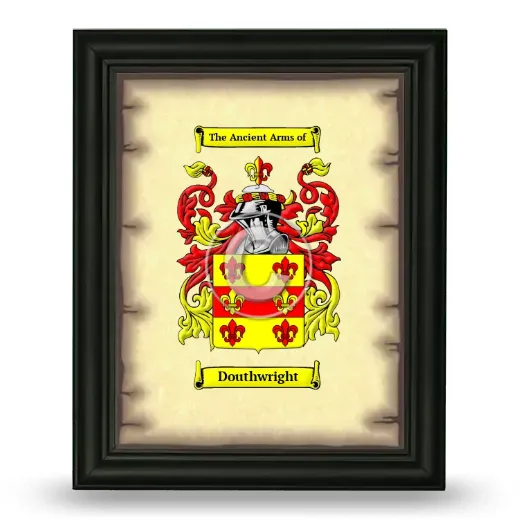 Douthwright Coat of Arms Framed - Black