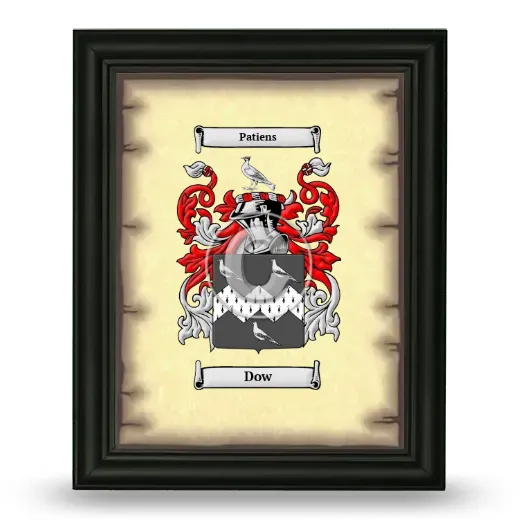 Dow Coat of Arms Framed - Black