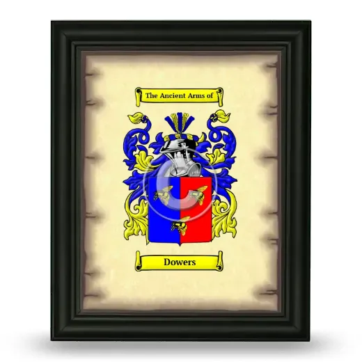 Dowers Coat of Arms Framed - Black