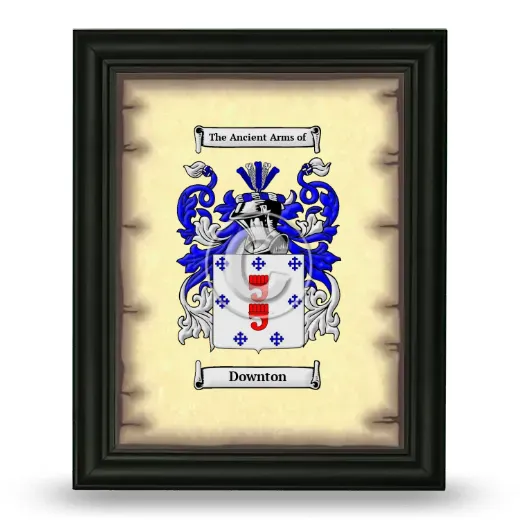 Downton Coat of Arms Framed - Black