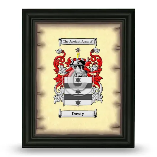 Dowty Coat of Arms Framed - Black