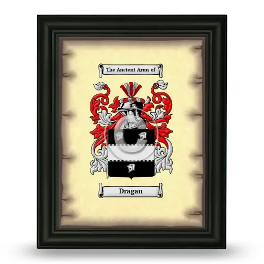 Dragan Coat of Arms Framed - Black