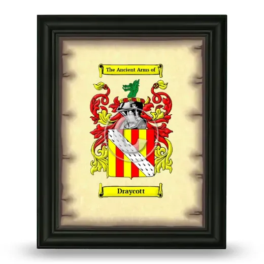 Draycott Coat of Arms Framed - Black