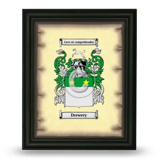 Drewery Coat of Arms Framed - Black