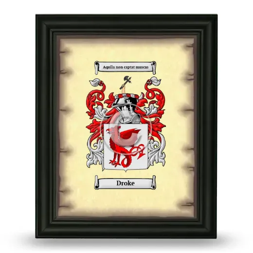 Droke Coat of Arms Framed - Black