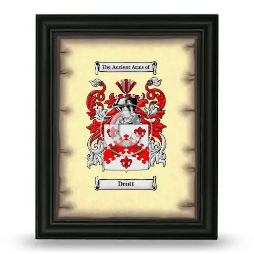 Drott Coat of Arms Framed - Black